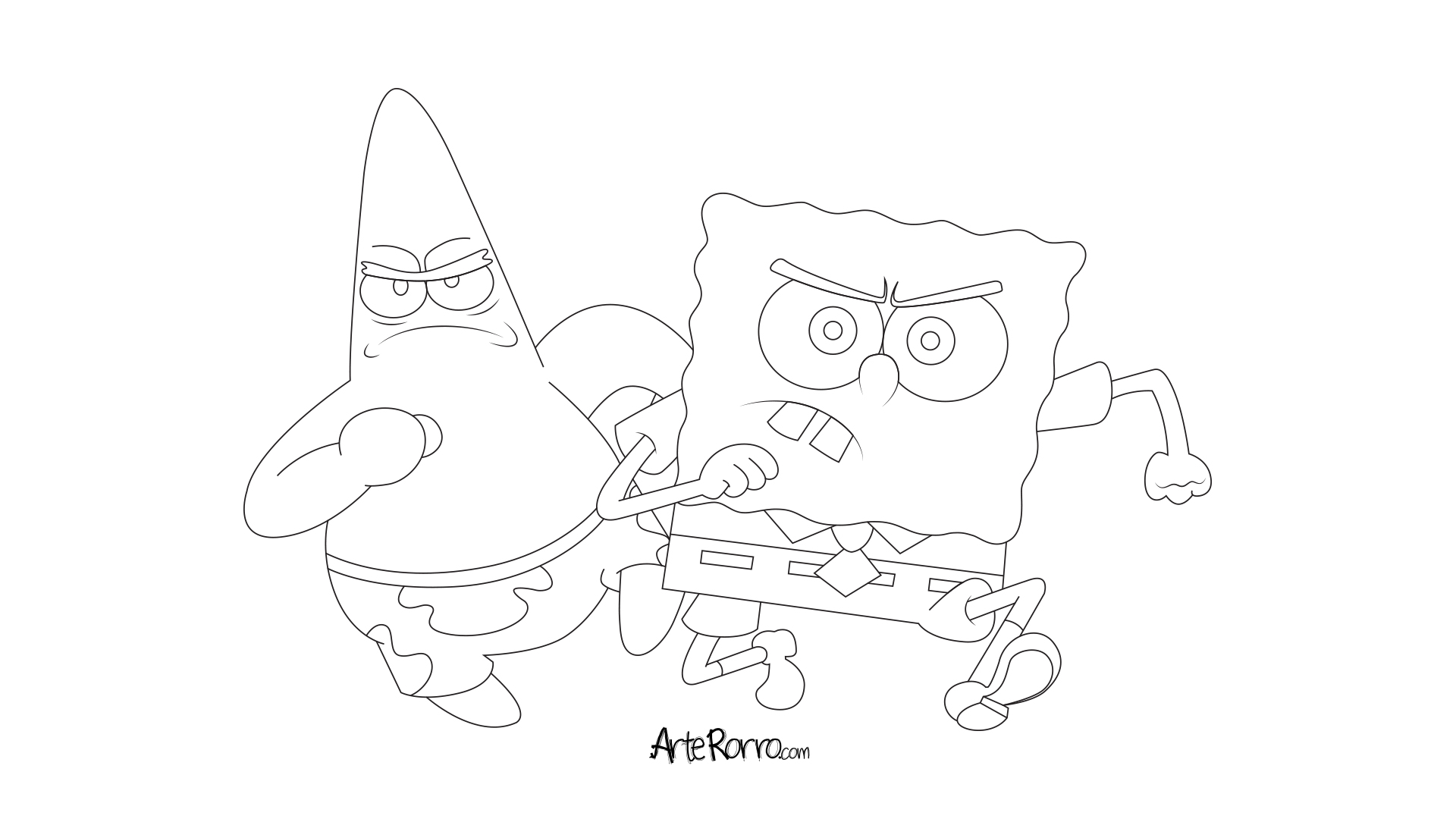 Dibujo de  Bob Esponja y Patricio