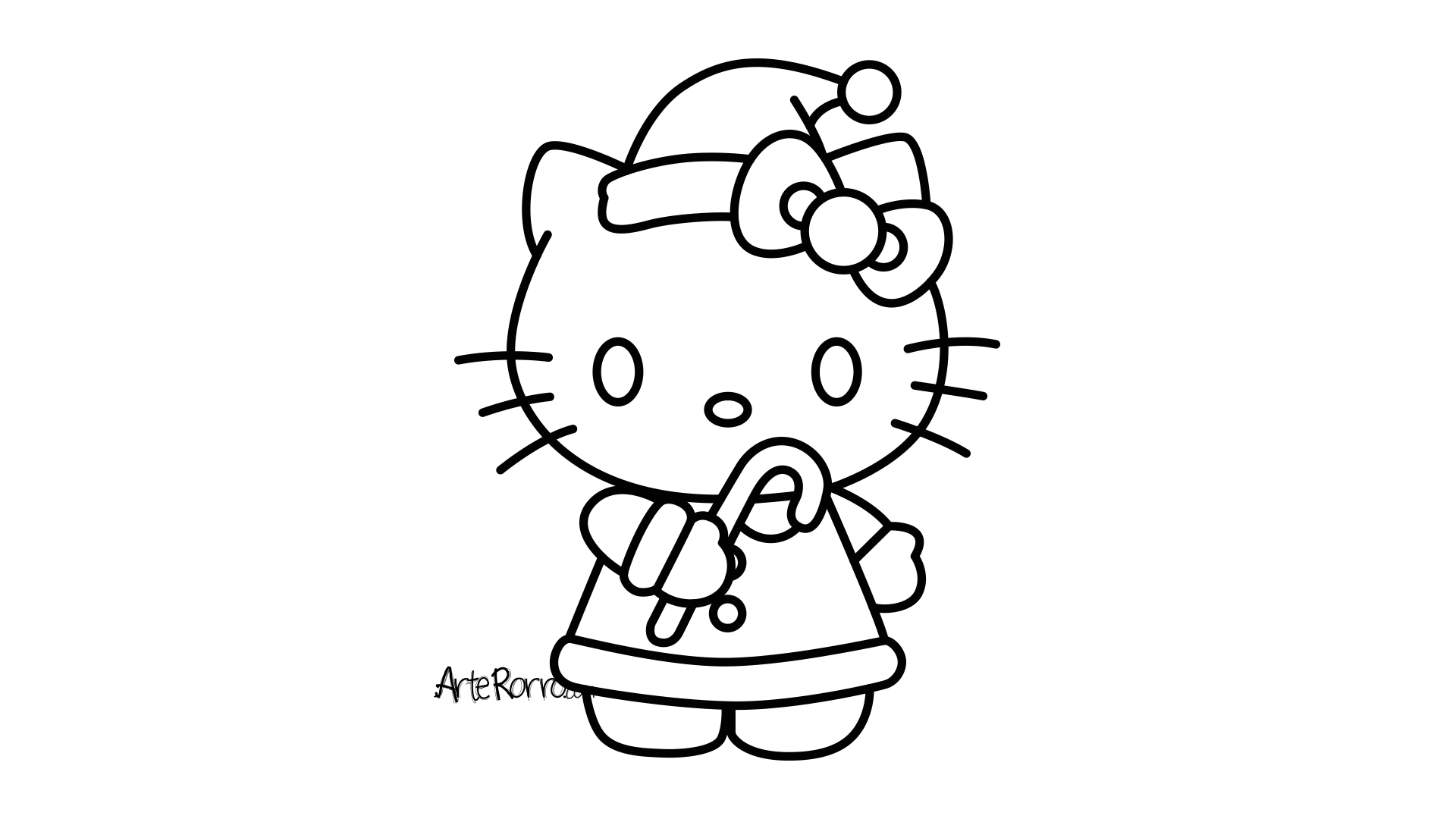 Dibujo de  Hello Kitty Navideña